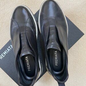 Premiata leather sneaker woman. Black color. EU Size 38